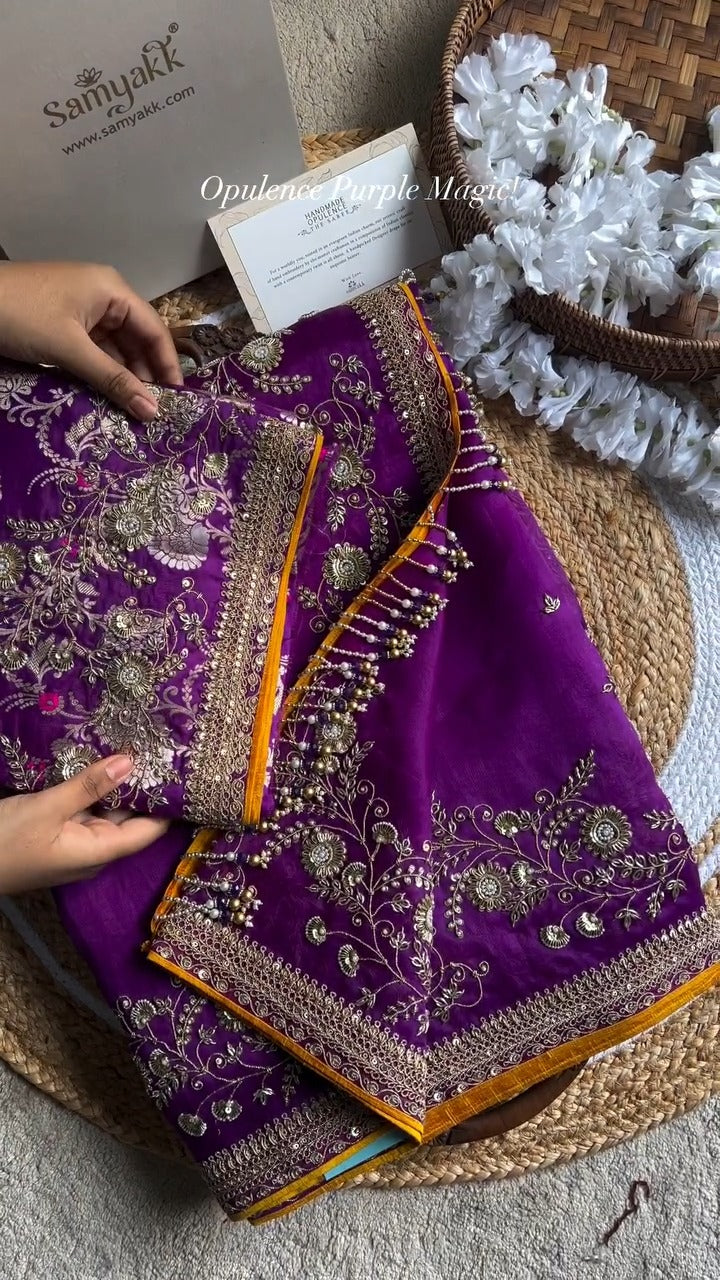 Purple Luminescence Banarasi Saree 💜✨