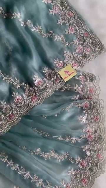 Sajdhaj Organza Pure Banarasi Saree 🌟✨
