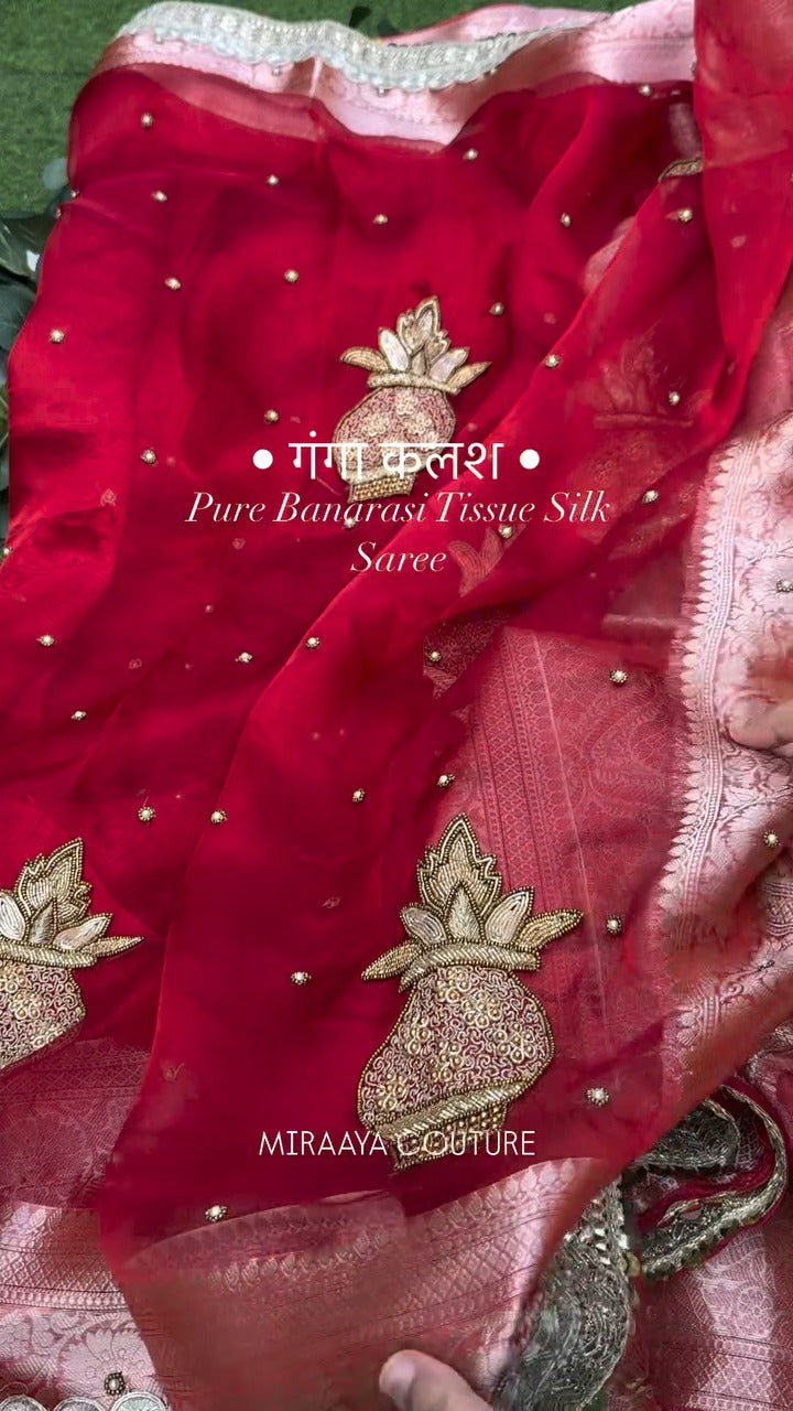 Ganga Kalash Elegance Pure Banarasi Saree 🌊✨