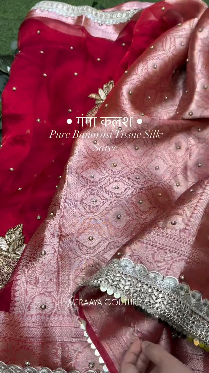 Ganga Kalash Elegance Pure Banarasi Saree 🌊✨