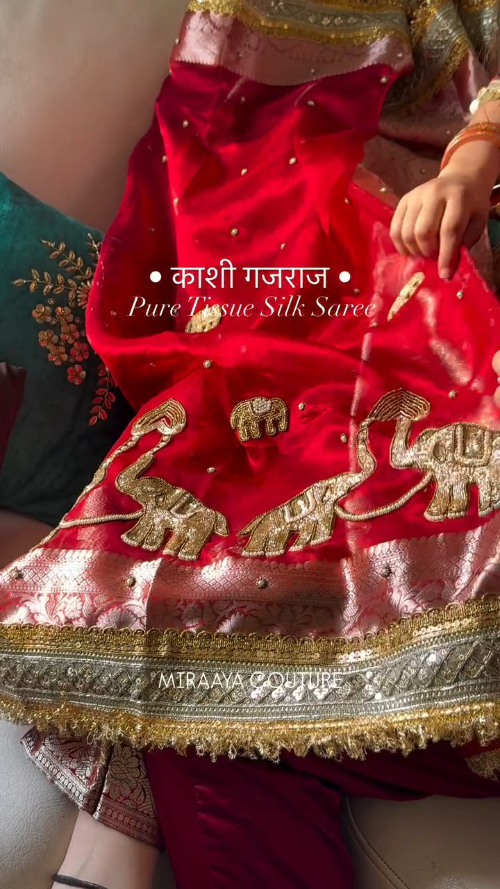 Kashi Gajraj Elegance Pure Banarasi Saree 🐘✨