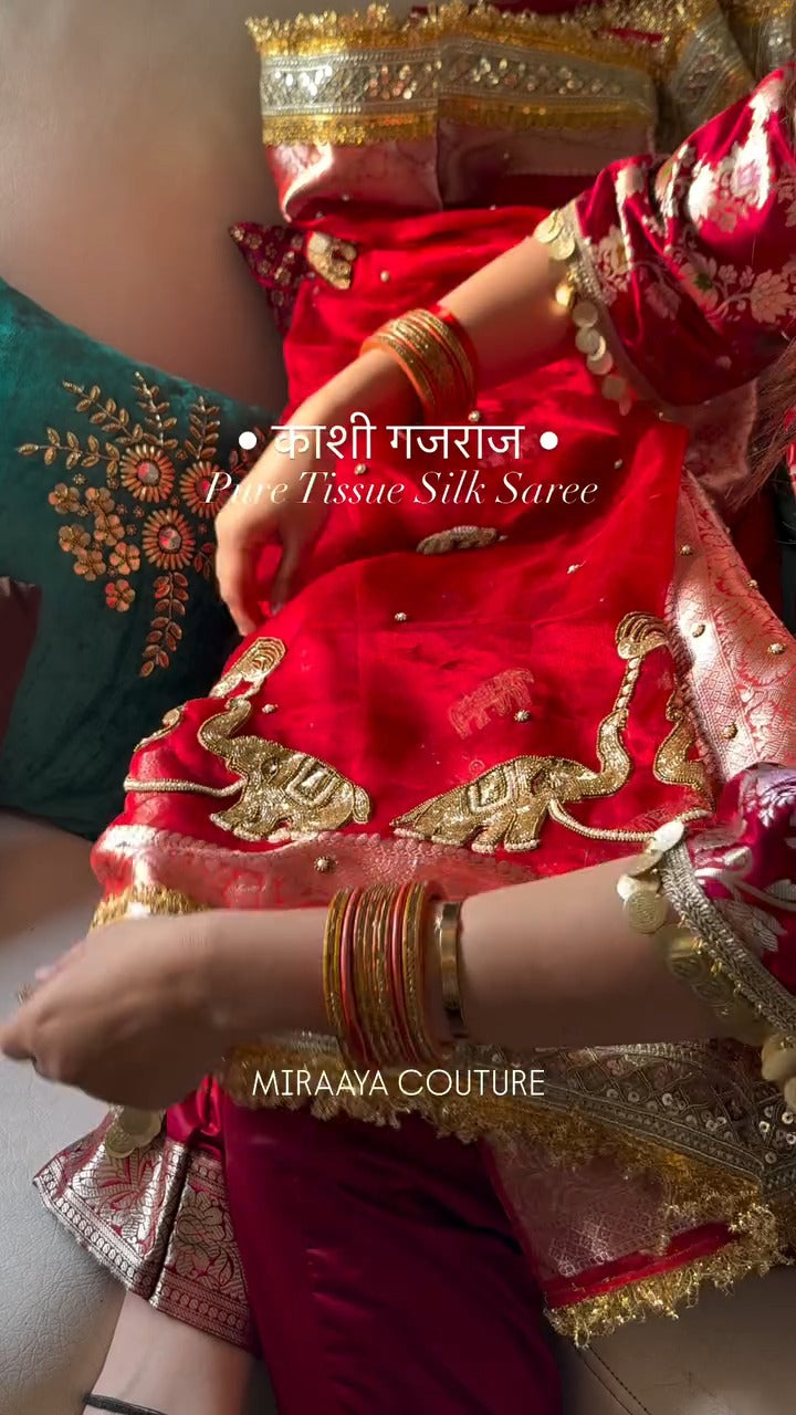 Kashi Gajraj Elegance Pure Banarasi Saree 🐘✨