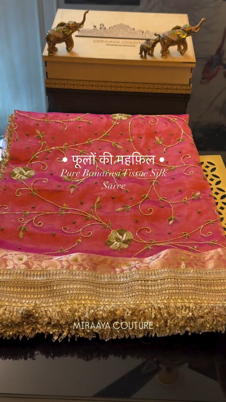Phoolon Ki Mehfil Elegance Pure Banarasi Saree 🌸✨