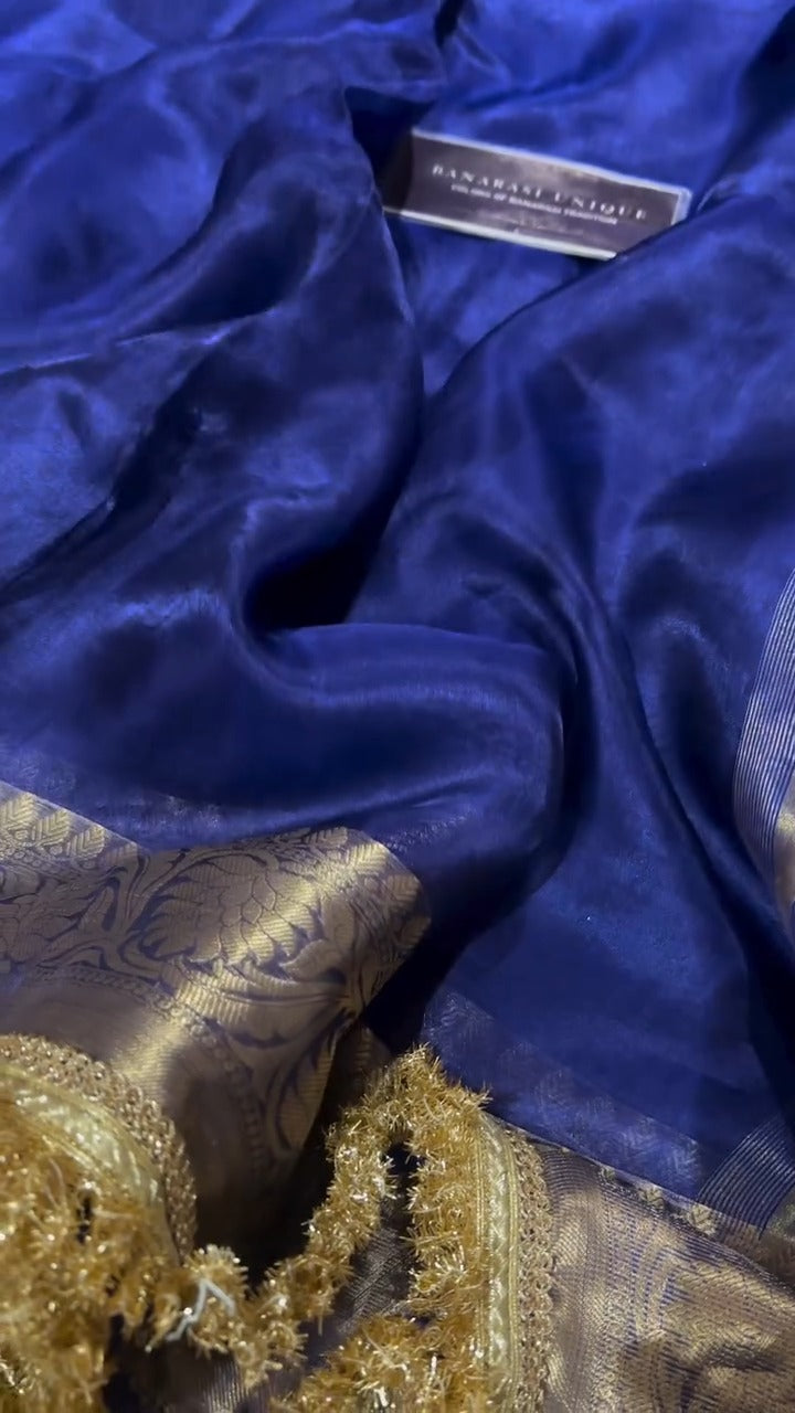 Pure Purple Tissue Silk Banarasi Saree ✨💜