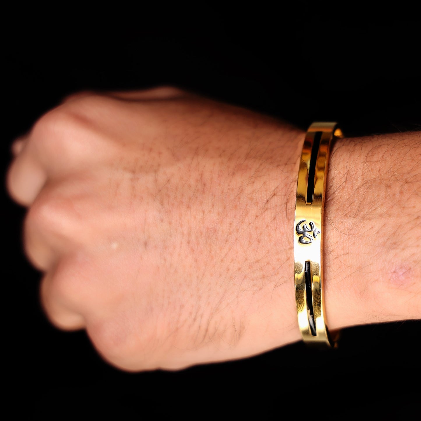 Shiva Om 100% 24k Gold Plated Bracelet