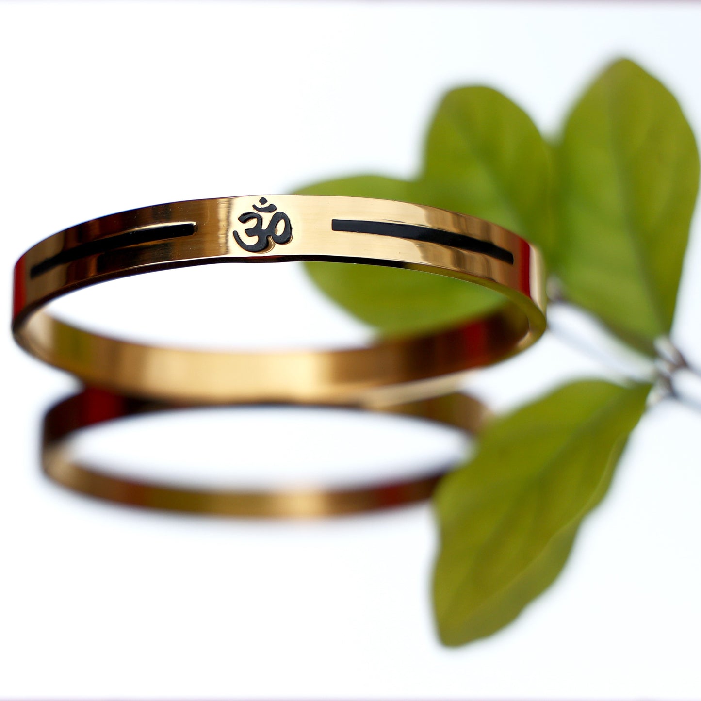 Shiva Om 100% 24k Gold Plated Bracelet