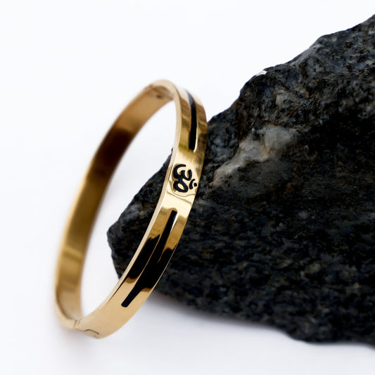 Shiva Om 100% 24k Gold Plated Bracelet