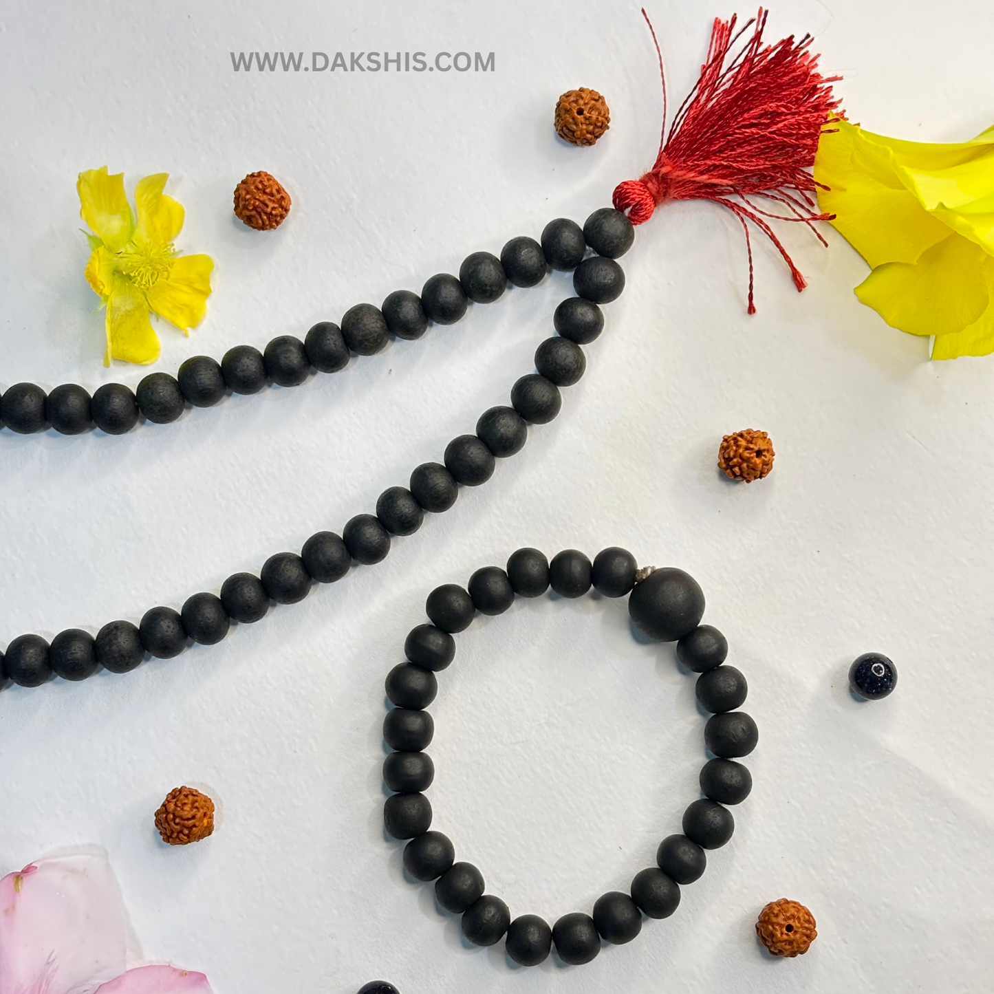 Karungali Jaap Mala & Bracelet Combo