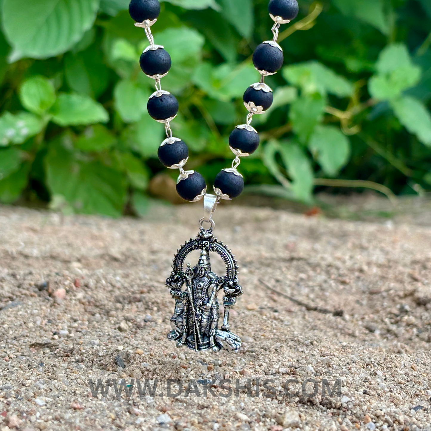 Karungali Malai with Silver Murugan Pendant