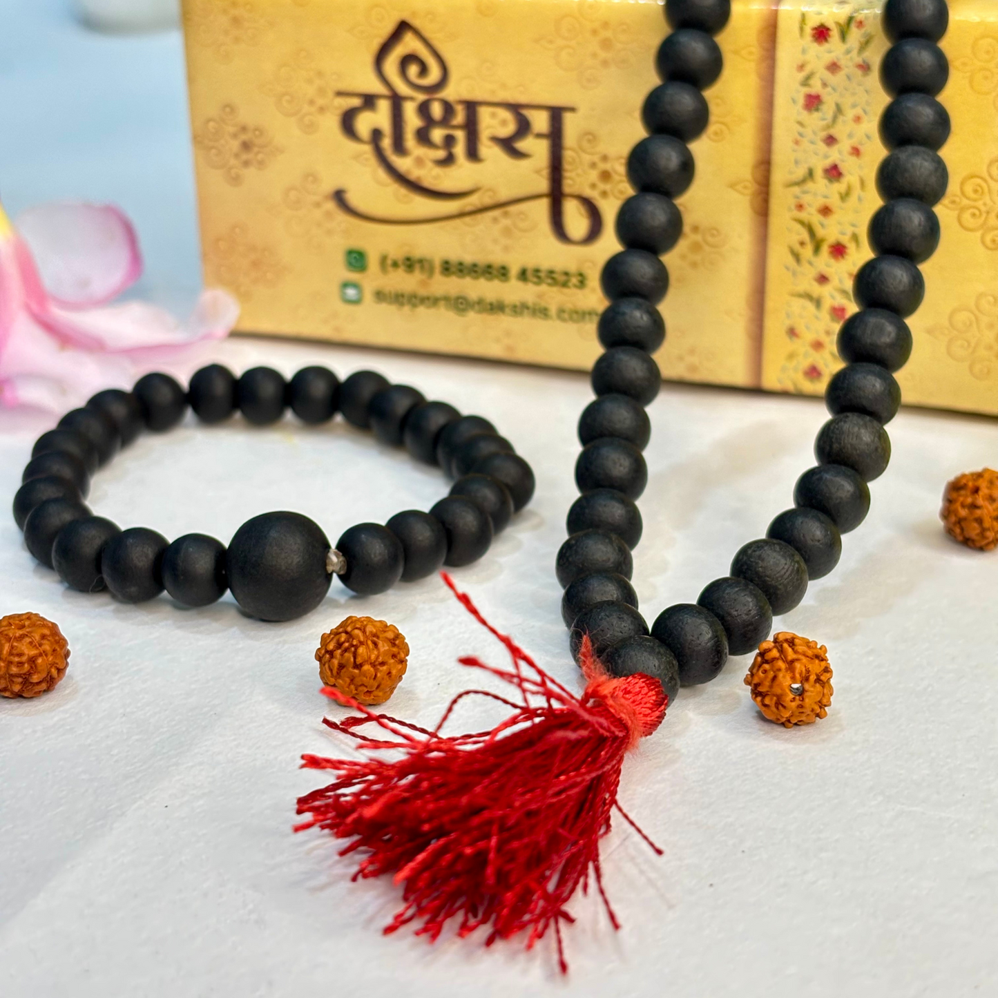 Karungali Jaap Mala & Bracelet Combo