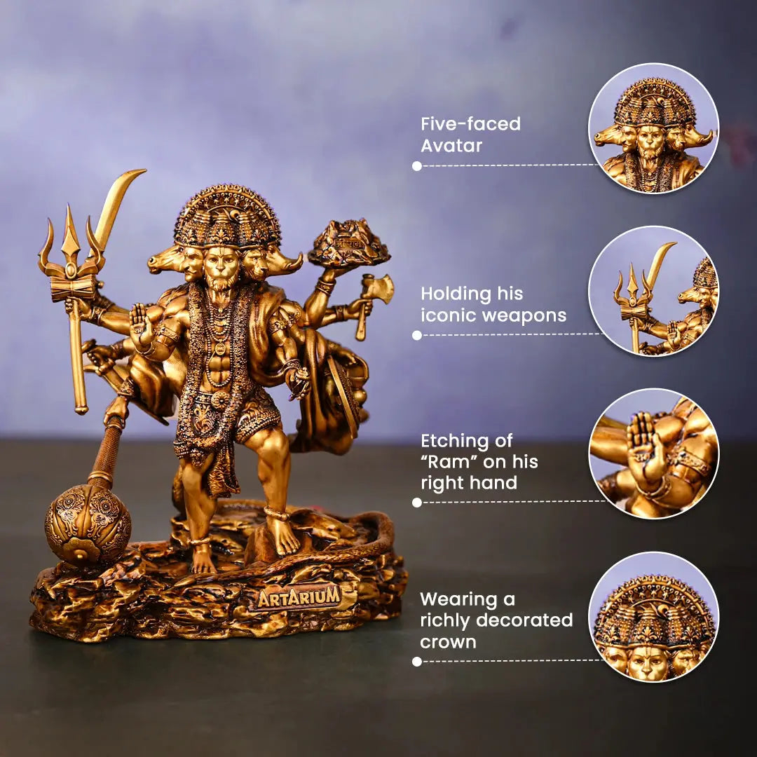 Standing Panchmukhi Hanuman Statue