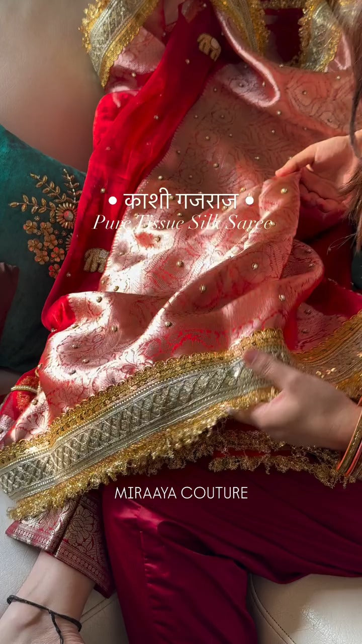 Kashi Gajraj Elegance Pure Banarasi Saree 🐘✨