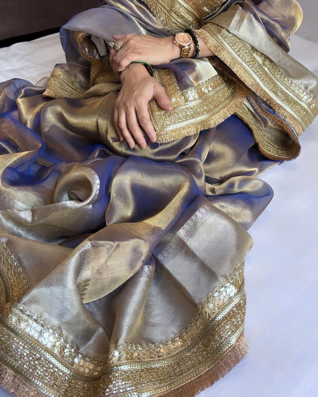 Diamond Tissue Silk Pure Banarasi Tissue Silk Kadhwa Handwoven Saree ✨💎
