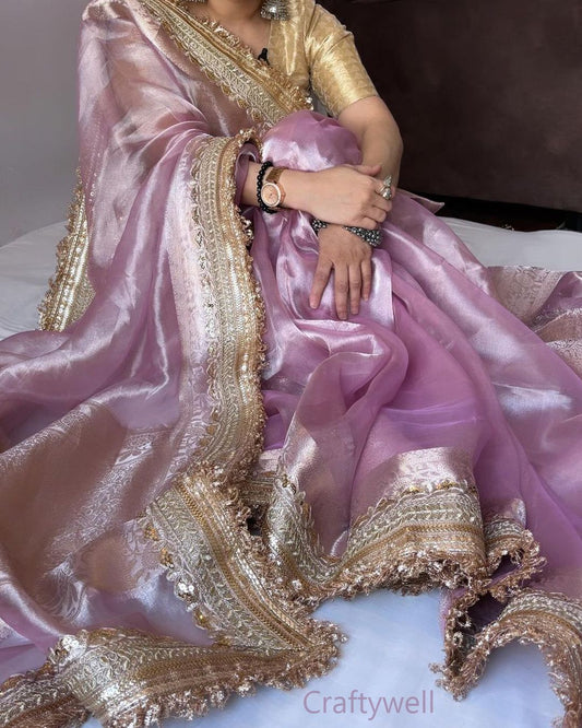 Pure Banarasi Tissue Silk Kadhwa Handwoven Saree ✨🌸