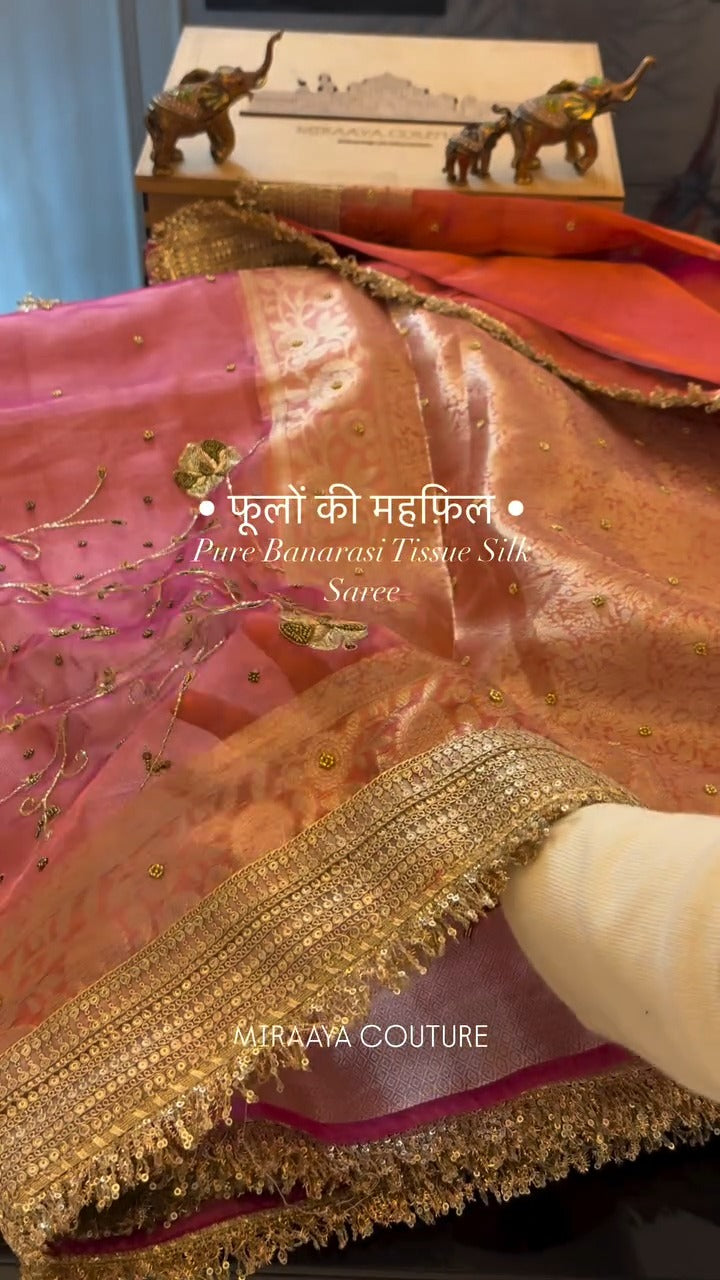 Phoolon Ki Mehfil Elegance Pure Banarasi Saree 🌸✨
