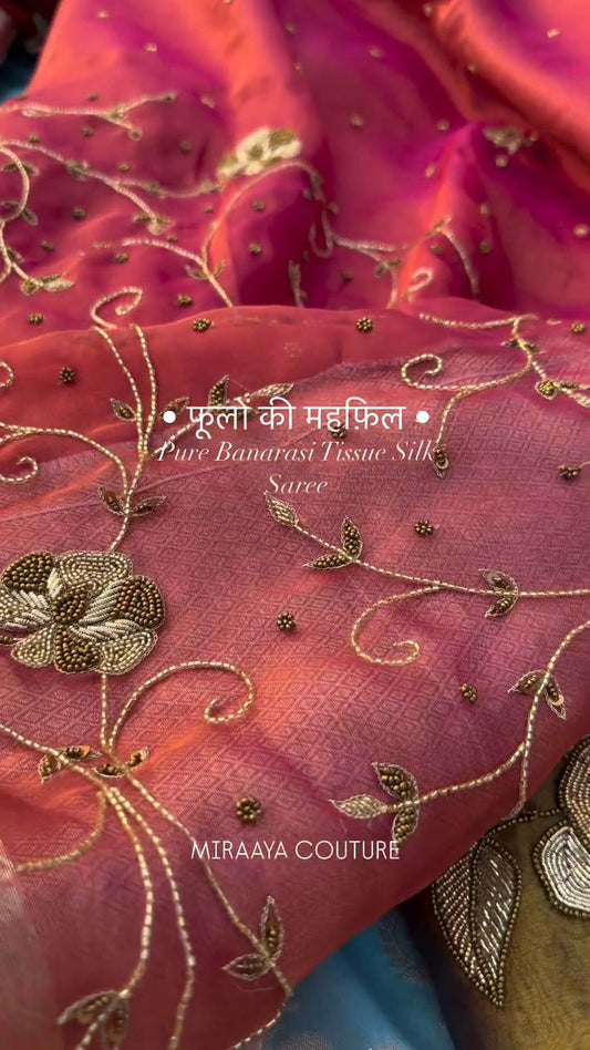 Phoolon Ki Mehfil Elegance Pure Banarasi Saree 🌸✨