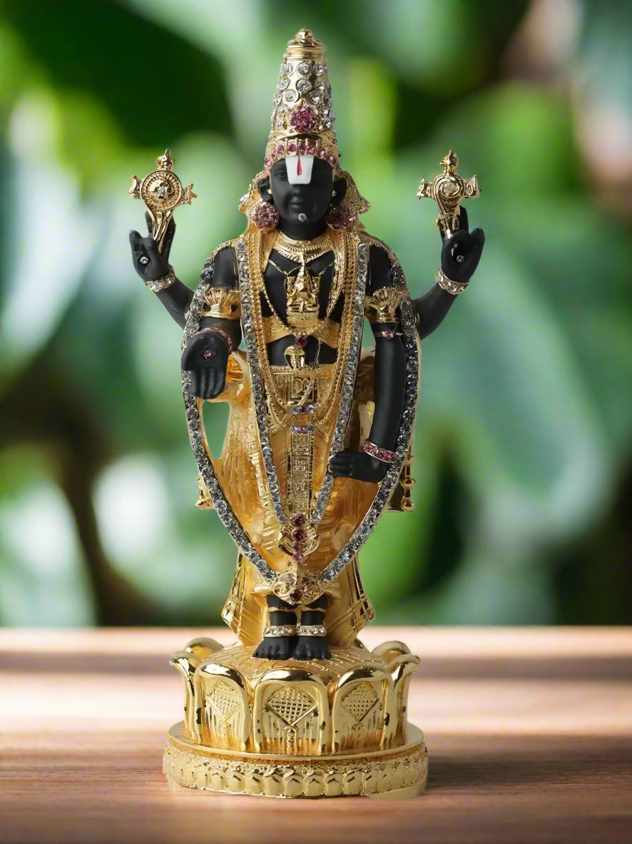 Gold Plated Tirupati Balaji Idol