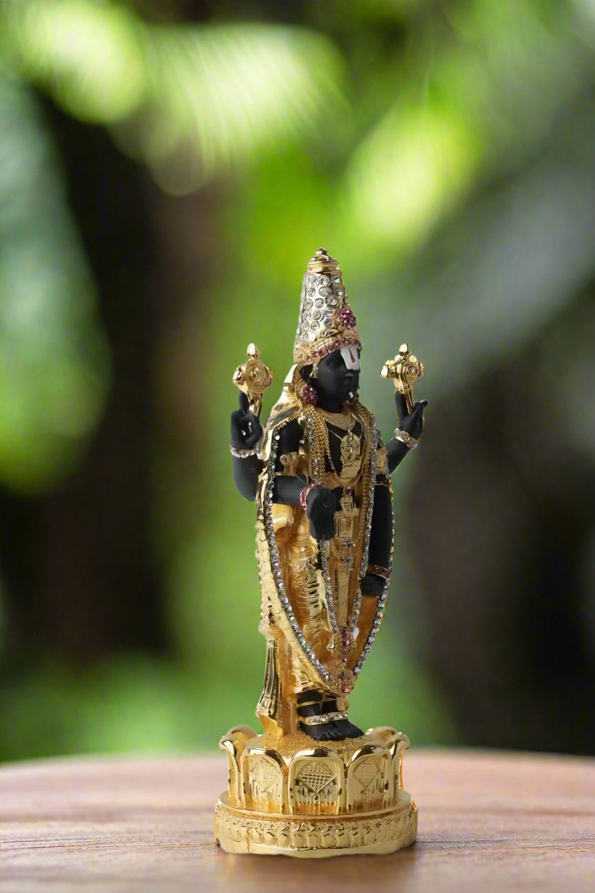 Gold Plated Tirupati Balaji Idol