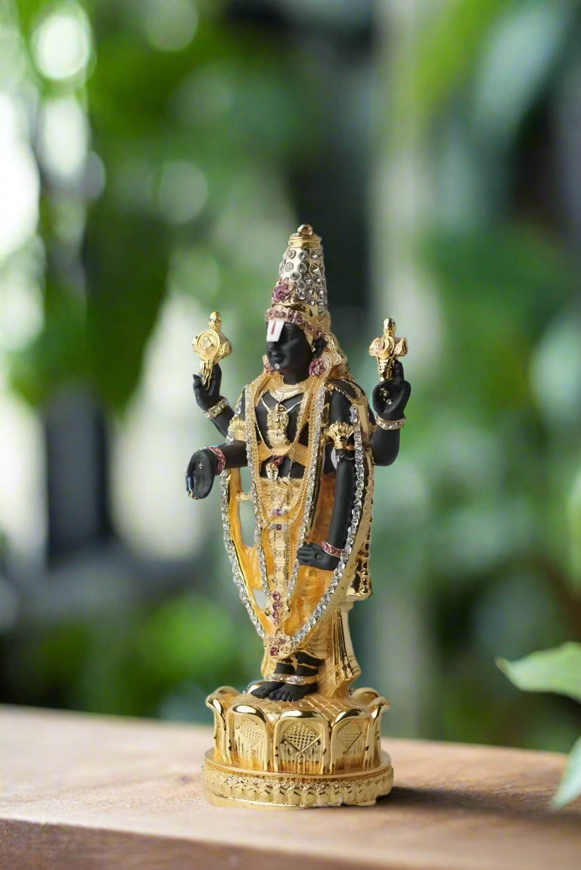 Gold Plated Tirupati Balaji Idol